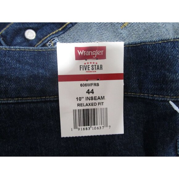 Wrangler Five Star Premium Mens Relaxed Fit Denim Shorts Size 44 Blue NWT - Picture 3 of 16